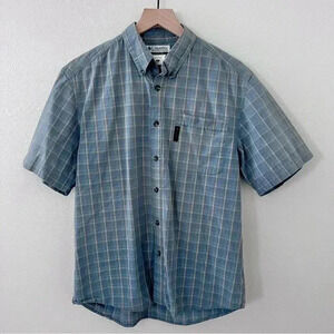 Columbia Blue Plaid Button Down